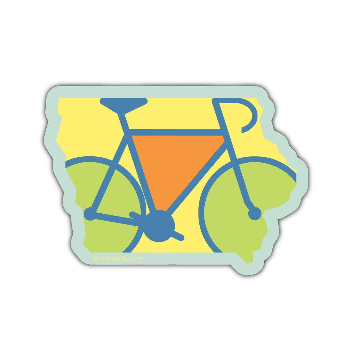 Iowa Bike Outline Soft Magnet: Soft Magnet